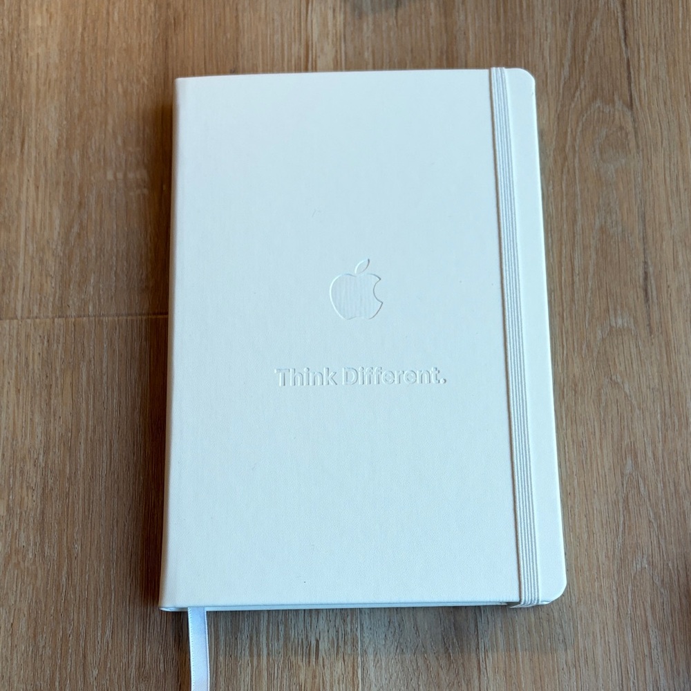 Apple White Journal with Elastic Band